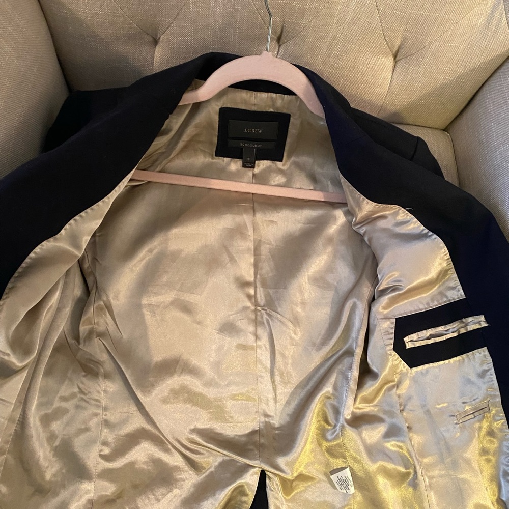 J. CREW SCOOLBOY BLAZER IN NAVY - Picture 4 of 5